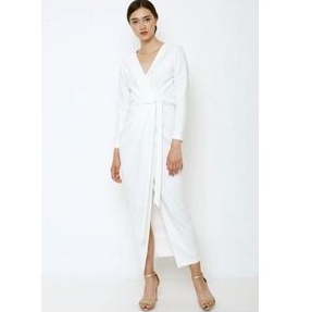 Preloved Second Dress Cora Long Atvezzo At Vezzo White Putih