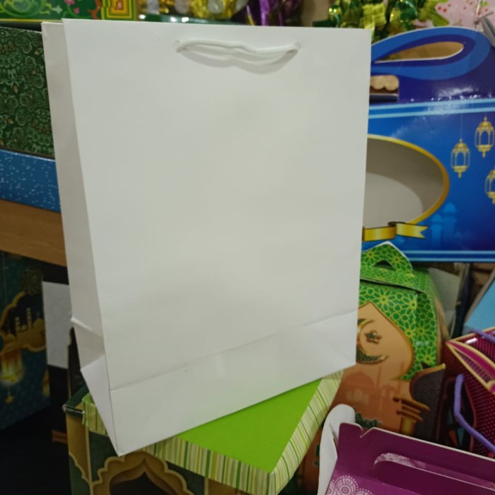 

✨ BISA COD ✨ paper bag buku putih bahan ivory isi 12 pcs