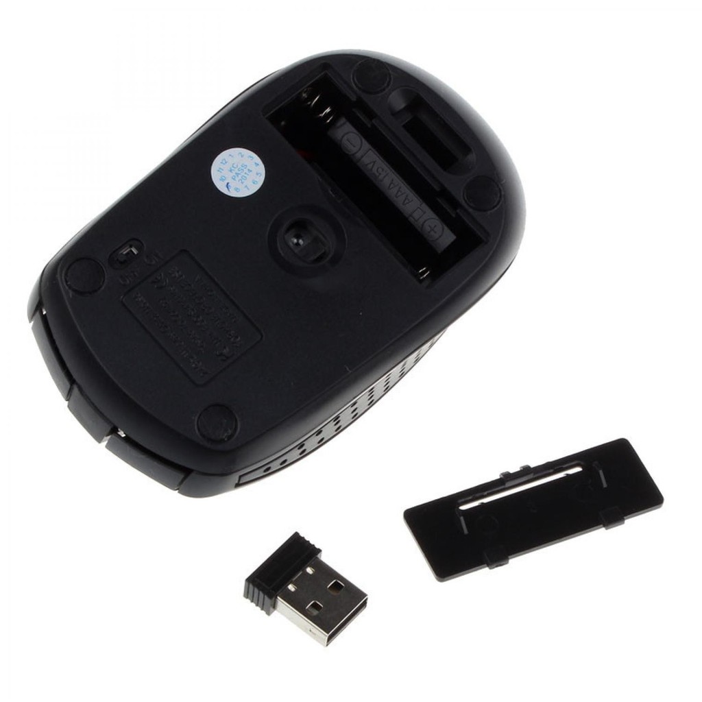 Mouse Wireless Portable Wireless Optical Gaming Mouse 2.4GHz Hitam High Precision 1600 DPI AA-01