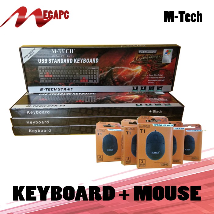 PROMO Keyboard Mouse M-Tech Kabel USB