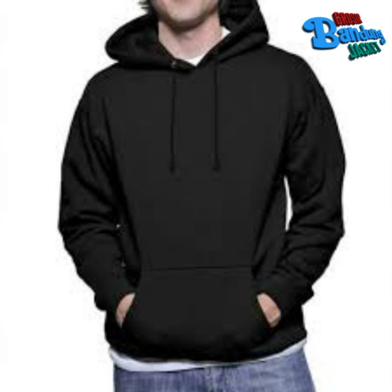 Cod jacket sweater Hitam polos Pria/wanita kwalitas distro/clotingan