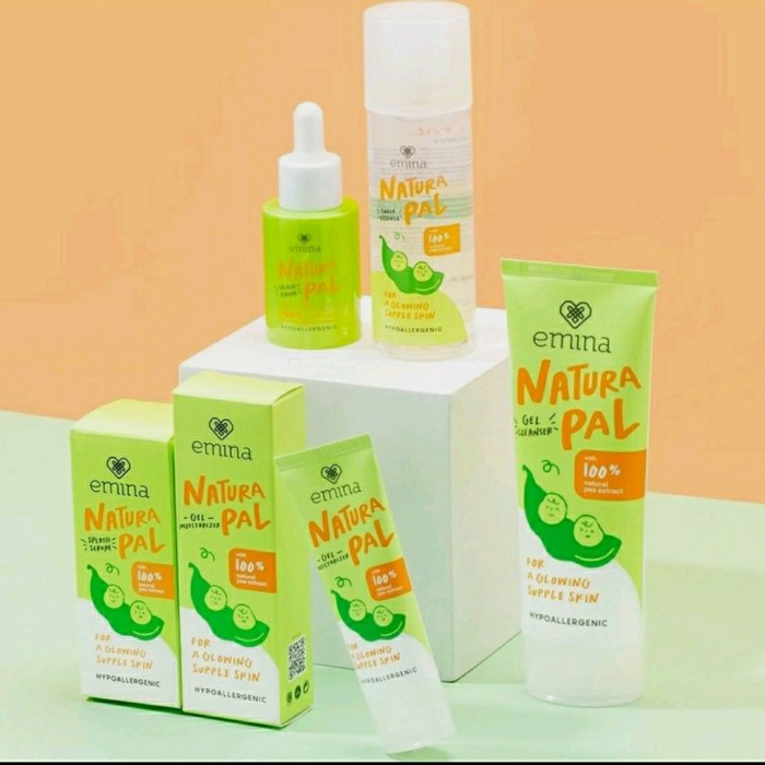 EMINA Natura Pal Toner Essence | Serum | Gel Cleanser | Gel Moisturizer