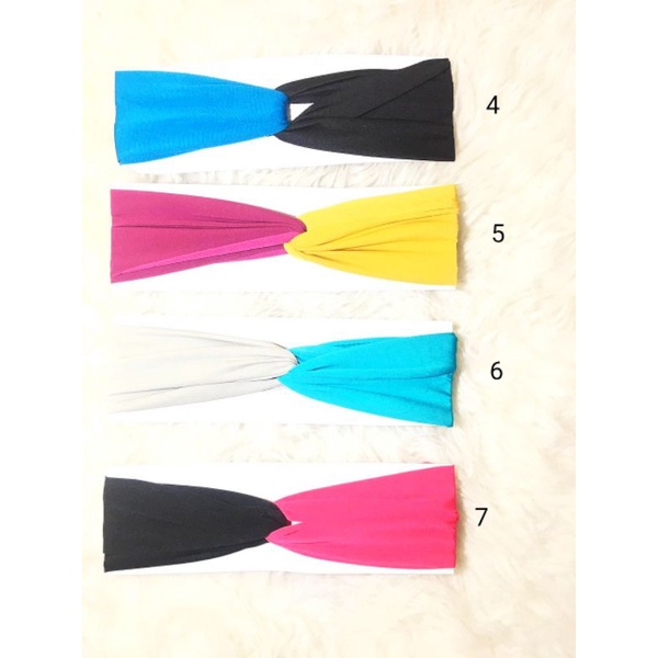 HB03 Headband Bandana Biasa Simpul Polos 22cm