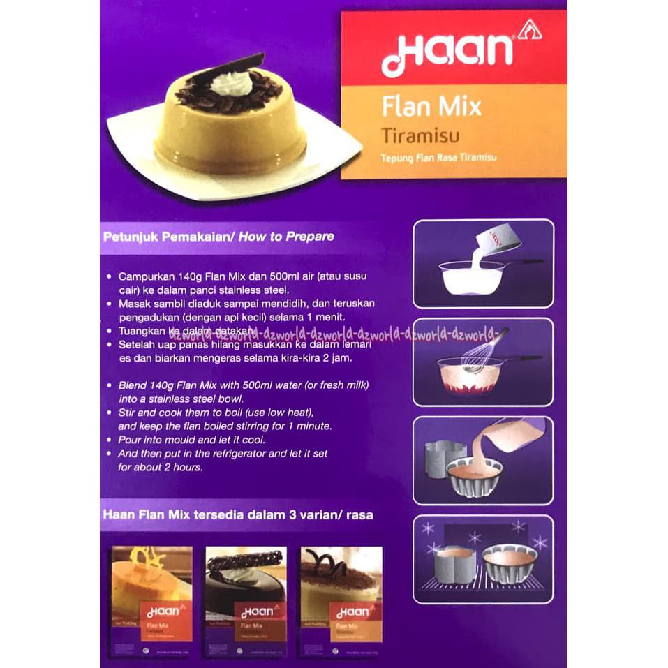 

GQ1A HAAN FLAN MIX TEPUNG FLAN RASA TIRAMISU FLAVOUR SOFT PUDING LEMBUT NC9U