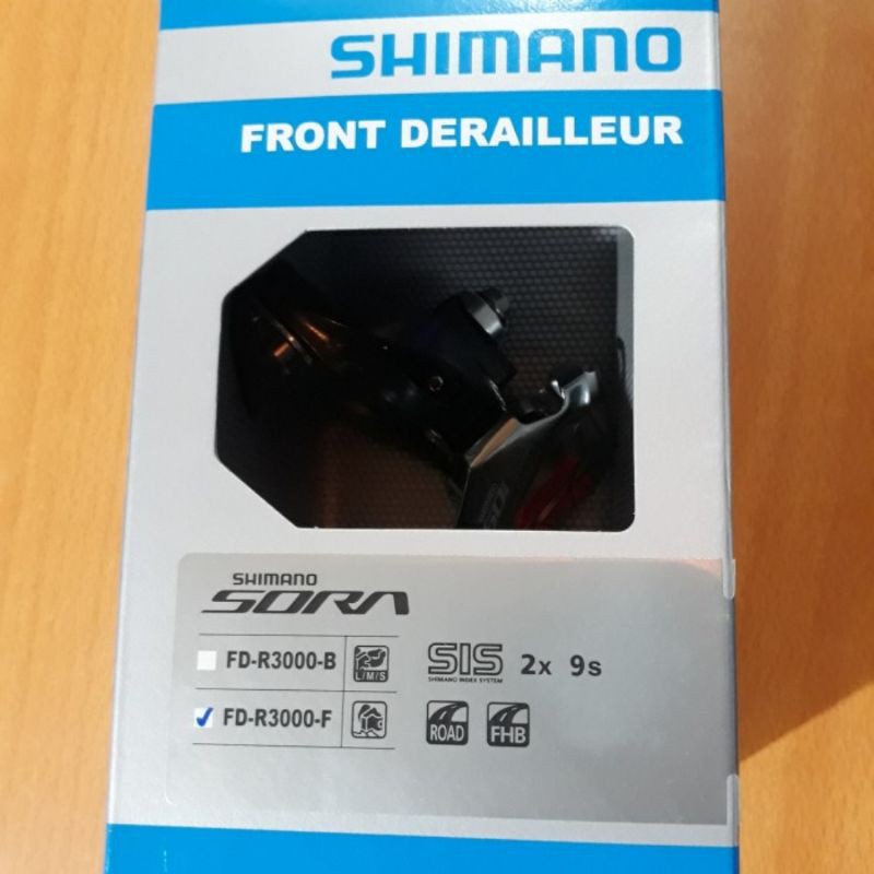 Front Derailleur FD Shimano SORA FD-R3000-F 2 x 9 Speed Braze On Down Swing Original with Box