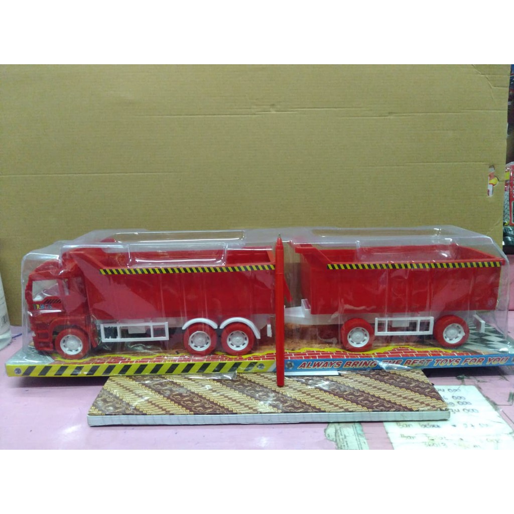 Truk angkut pasir gandeng panjang sand truck drum truck roda besar kantong