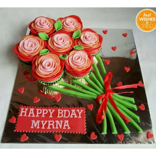 

Cup cake fondant / cup cake / cup cake bouquet / bouquet flowers