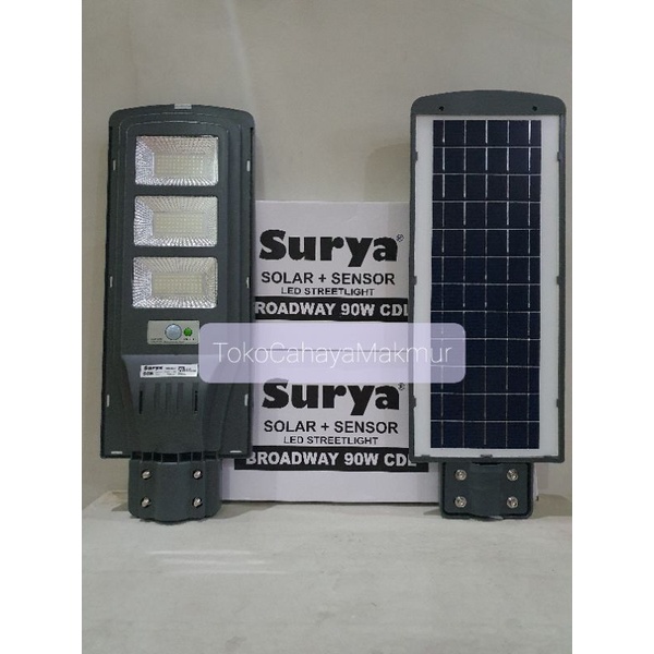 Lampu Jalan PJU Led Solar Cell+Sensor 90w 90watt Broadway Tenaga Surya