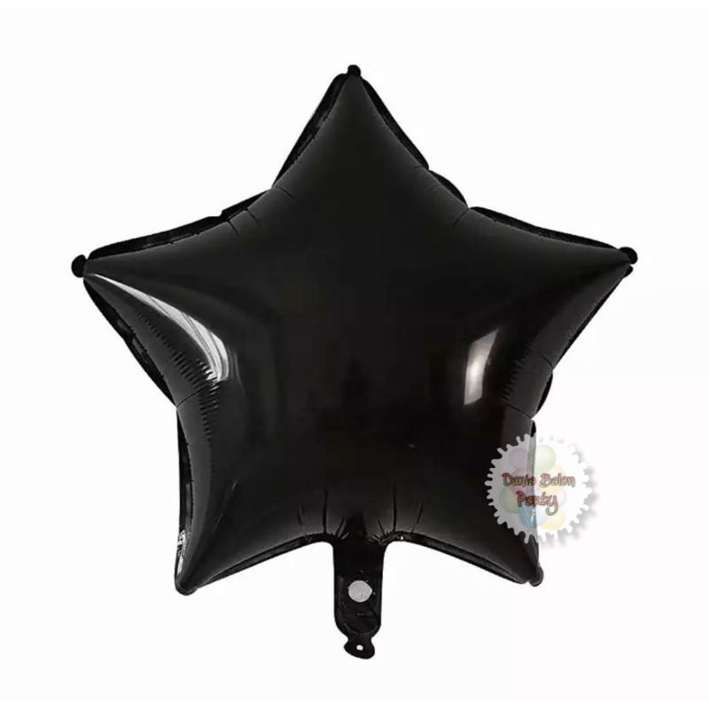 Balon Foil Bintang / Balon Foil Star Hitam 40cm