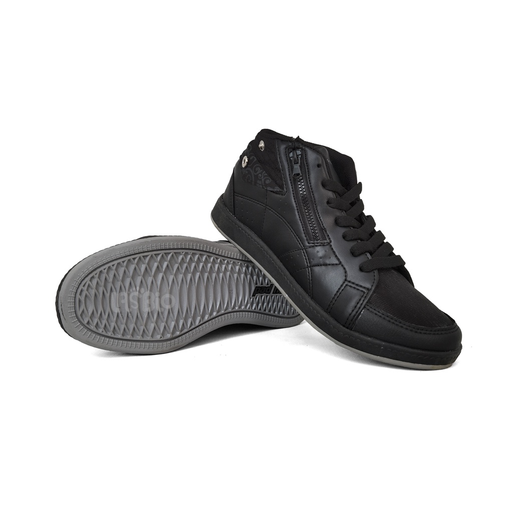 Homyped - Sepatu Sekolah Hitam Polos All Black