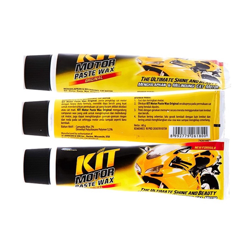 KIT MOTOR PASTE WAX ORIGINAL KUNING 60 GRAM MULTI FUNGSI