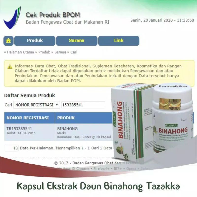 Daun Binahong Kapsul Ekstrak Asli | Obat Herbal Asam Urat Rematik dll