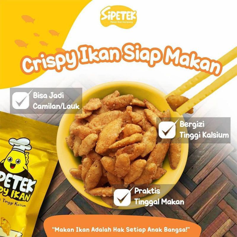 

SI PETEK IKAN CRISPY CEMILAN & LAUK COCOK UNTUK BALITA SAMPAI DEWASA