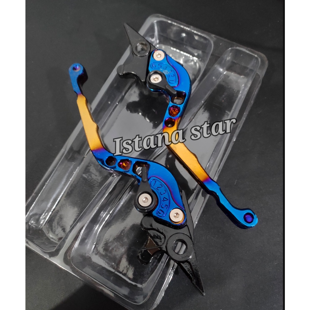 [PROMO] 1 PAKET Handle Rem / Handlebrake Stelan Jarum YAMAHA NMAX CNC+handgrip jalu as full CNC - TWO TONE