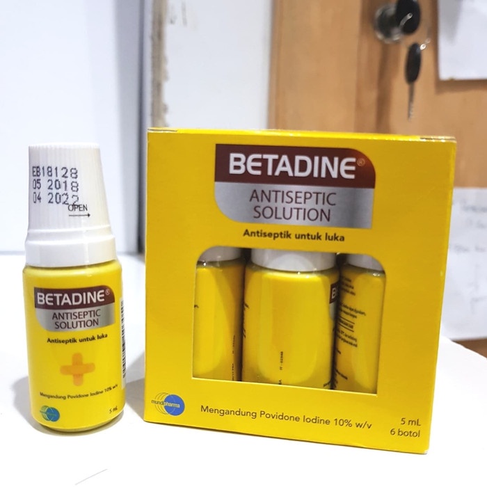 BETADINE ANTISEPTIC SOLUTION 5ml obat luka