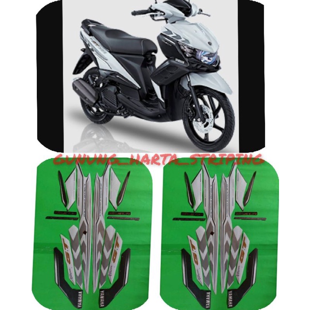 Striping Stiker Lis Les Body Motor Yamaha Xeon GT SE 125 Tahun 2016 Full Set Motif Standar Original 