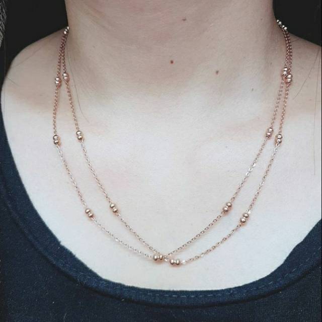 KALUNG JEDAR 2LAYER ROSEGOLD