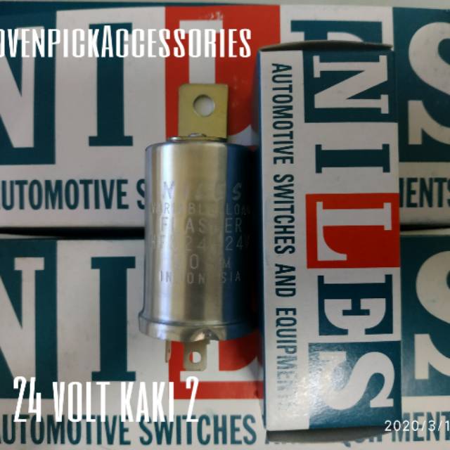 FLASHER NILES BULAT 24V KAKI 2 UNIVERSAL - HARGA 10 PCS