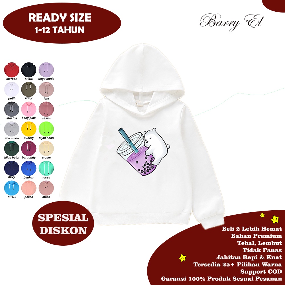 Hoodie Sweater Baju Sweter Suiter Hody Jaket Anak Kecil Perempuan Laki Laki Cowok Cewek Balita Usia 