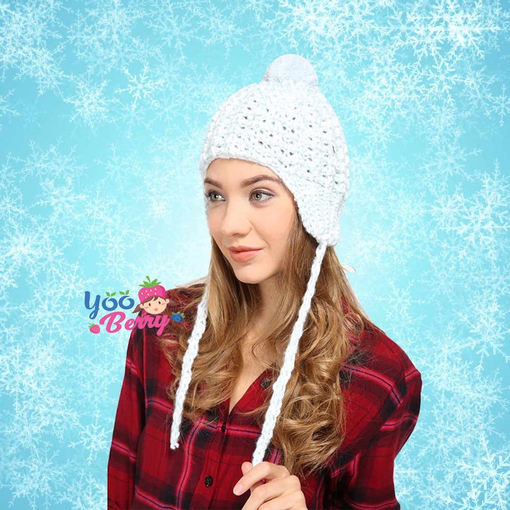 YooBerry Topi Kupluk Rajut Princess Frozen Berry Mart
