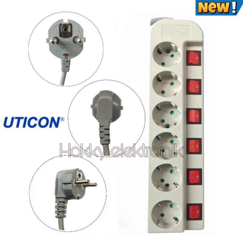 Stop Kontak 6 Lubang UTICON