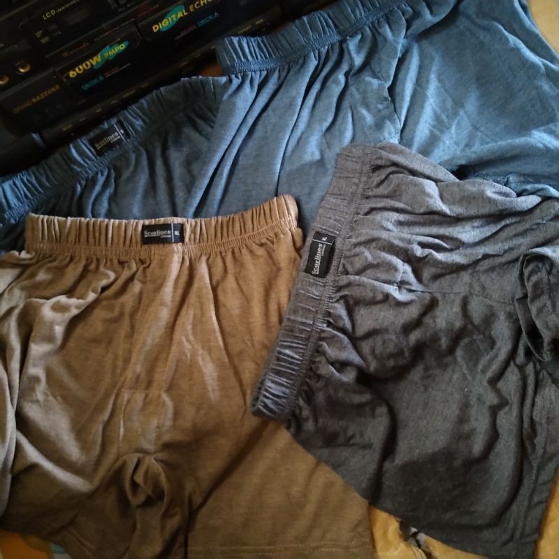 BEST SELLER - BOXER PRIA SCORELINES | CELANA PENDEK | CELANA TIDUR | CELANA PENDEK SANTAI