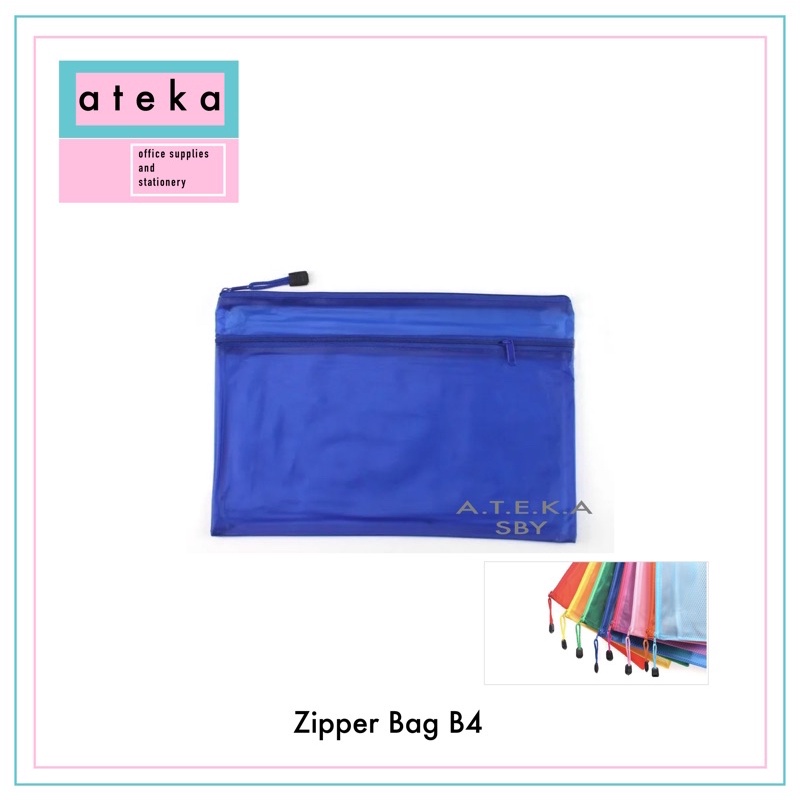 

Zipper Bag / Map Resleting Jaring Ukuran Folio B4