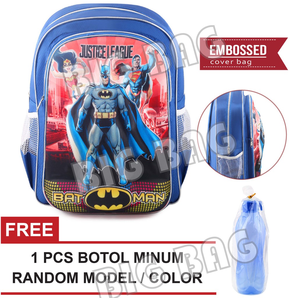 Tas Ransel Anak Laki Laki Karakter - Big Emboss.RTM - BLUE + FREE Botol Minum