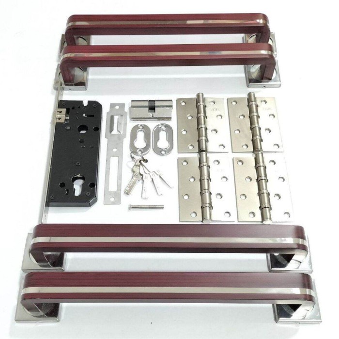 PEGANGAN PINTU RUMAH 33CM 2122 33.03 JMJ MARON 2PASANG+BODY+ENGSEL (G798@2,D42,D41@2)