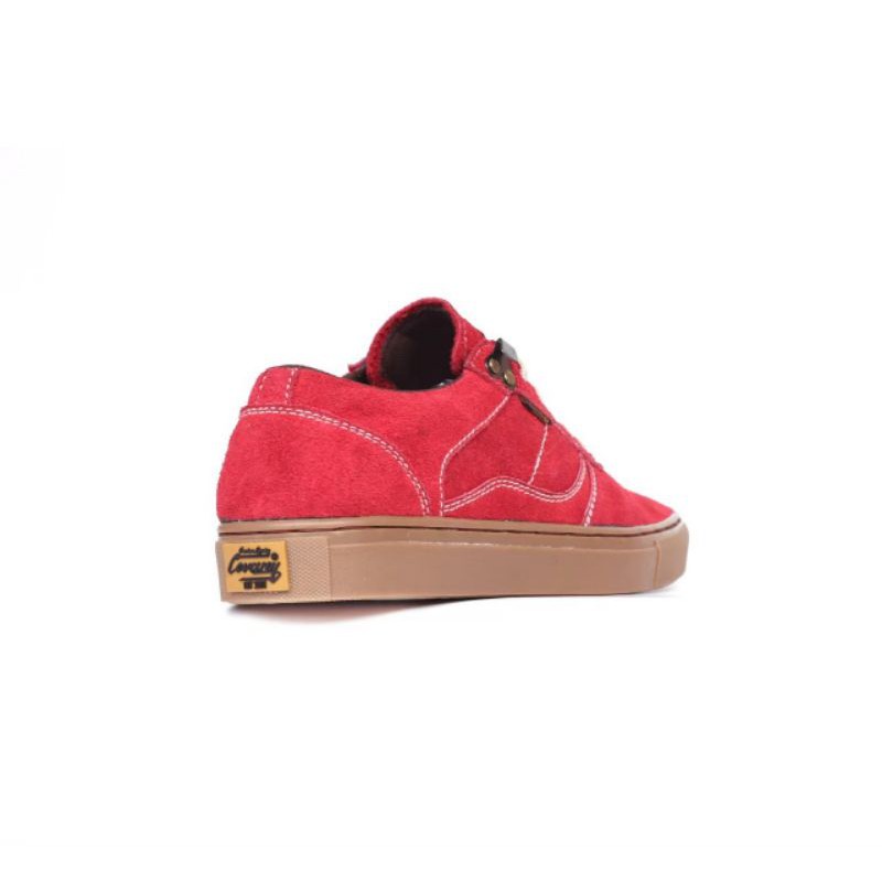 Sepatu Lokal Shoes Local Pride Cevany Gordon Low Cut Red Gum Suede