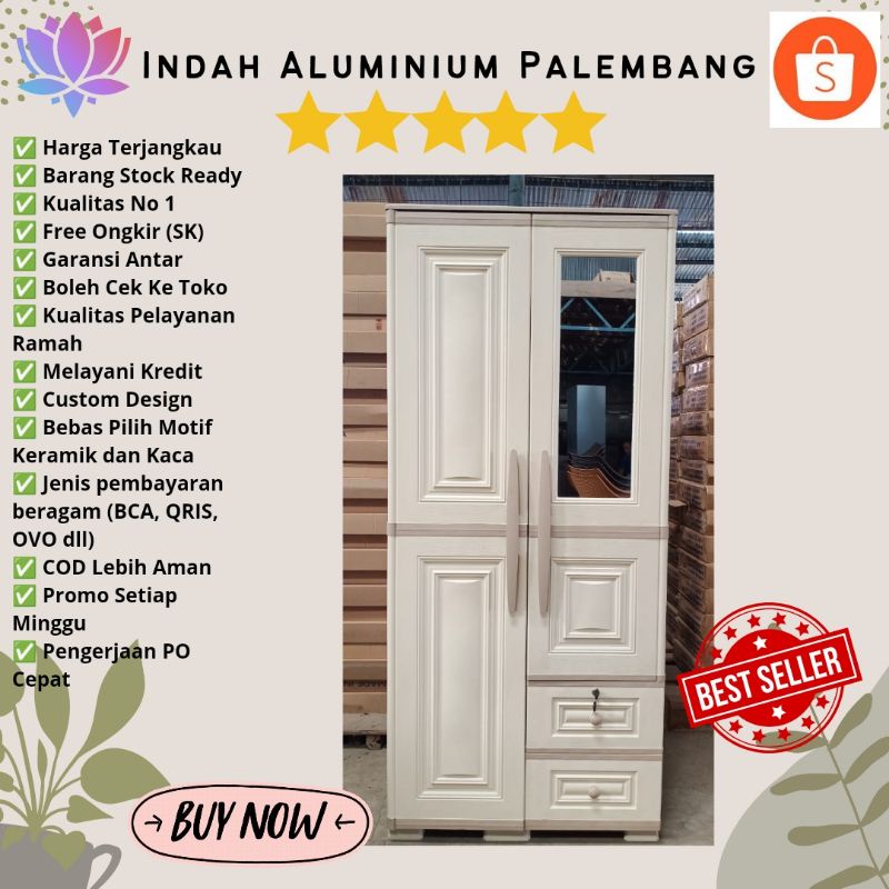LEMARI PAKAIAN 2 PINTU OLYMPLAST MODERN MURAH (FREE ONGKIR) PALEMBANG