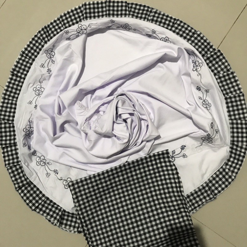 SANTRI/SANTRIWATI/PONDOK/PESANTREN NC GONTOR- Mukena Santri Motif kotak-kotak