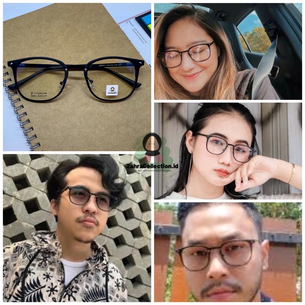 KACAMATA FRAME CK 6011 KACAMATA PAKET LENSA ANTIRADIASI BLUERAY PHOTOCROMIC PHOTOBROWN MINUS...