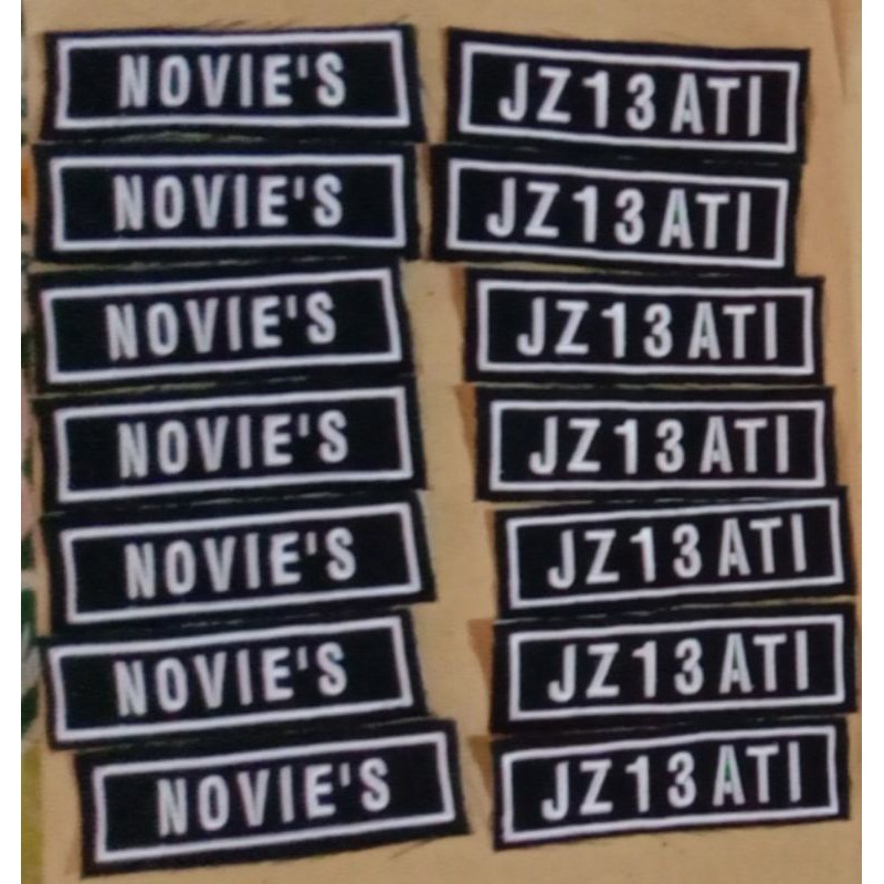 

bordir nama seragam sekolah TK, SD, SMP, SMA