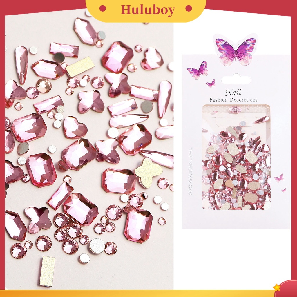 Huluboy Huluboy♡ 1 Kantong Berlian Imitasi Bentuk Campur Untuk Dekorasi Nail Art