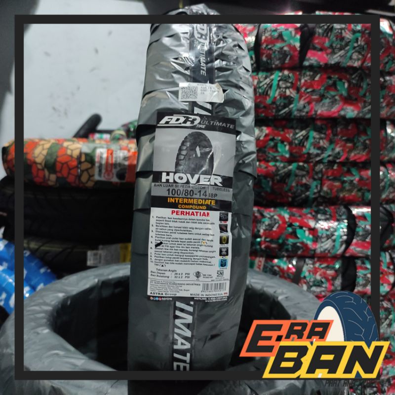 BAN FDR HOVER 100 80 RING 14 TUBELESS ADVENTURE TOURING DUAL PURPOSE