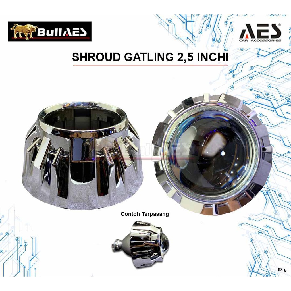 SHROUD MINI GATLING 2,5 INCHI AES I MERK AES V0507