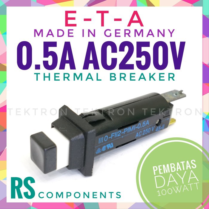 E-T-A 0.5A 250VAC Thermal Breaker circuit breaker mcb pembatas daya