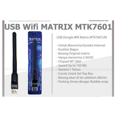 ITSTORE Usb Wifi Wireless Adapter 150 Mbps Usb Dongle Wifi Matrix MTK7601UN Cocok Untuk SET TOP BOX