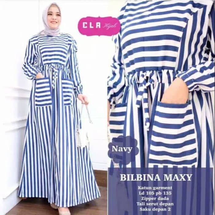 baju gamis wanita terbaru /baju gamis motif salur/gamis cewek