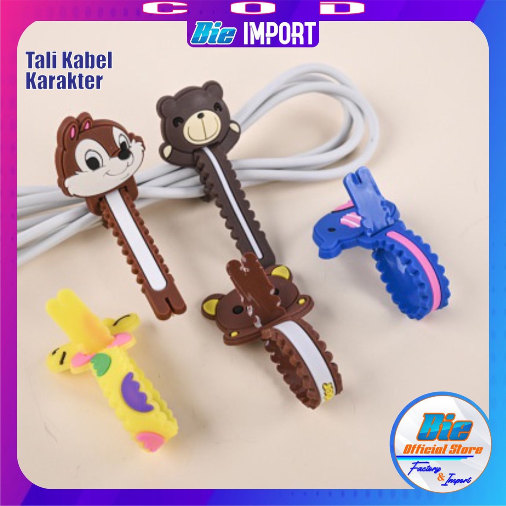 Tali Kabel Karakter / Pengikat Kabel HP Karakter Impor Best Seller