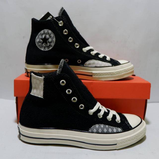 Converse chuck taylor 70s hi mixed suede hitam