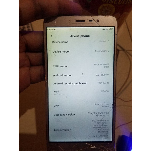 Mesin Xiaomi Redmi Note 3 pro Ram 3/32
