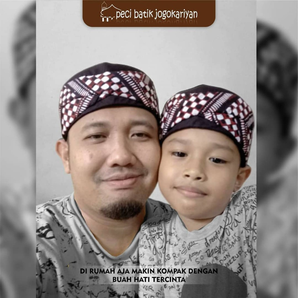 PeciBatik Jogokariyan Peci Artis Motif Poleng Sogan Kopiyah Songkok Masjid Jogokariyan Yogyakarta
