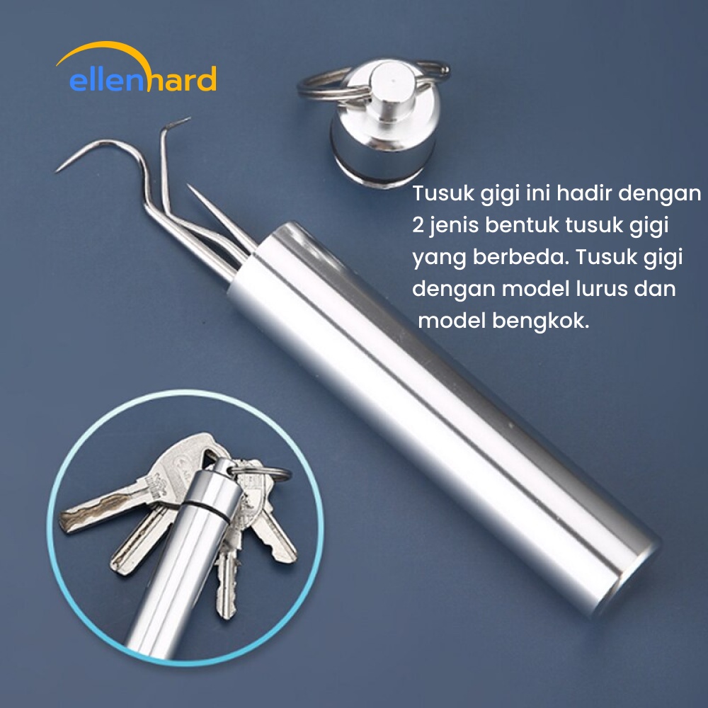 Tusuk Gigi Pembersih Sela Gigi Stainless Steril Toothpick Set