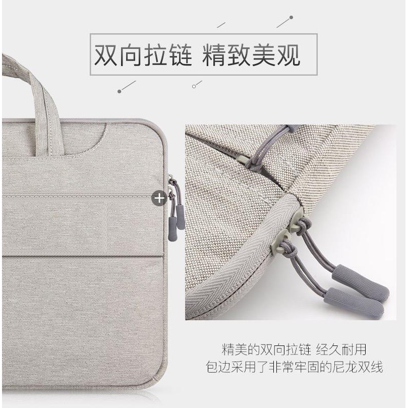 Cooltech Tas Laptop Selempang Nylon Grey 14 15 inch