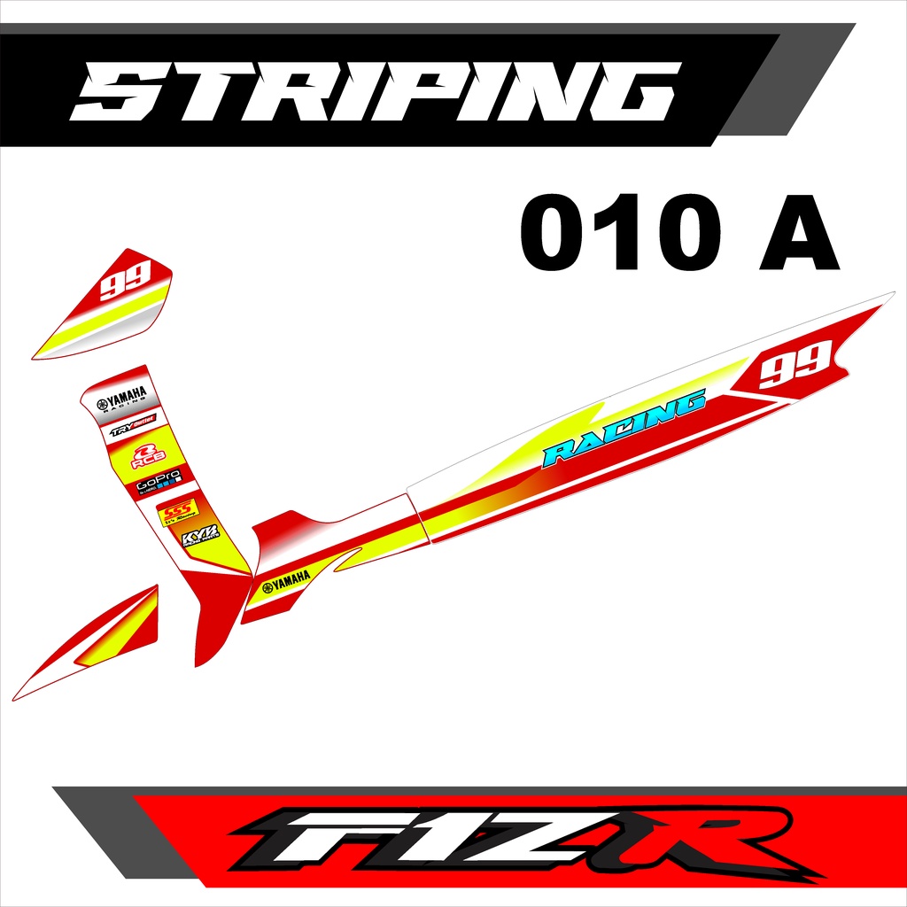 Striping Lis F1ZR - Stiker Variasi F1ZR Lis Variasi Design ROADRACE Style  - 010