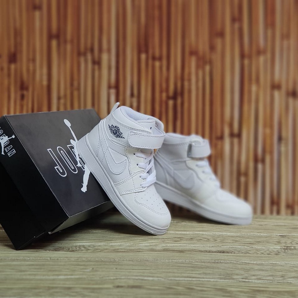 Sepatu anak laki laki perempuan putih polos sepatu boots anak full white