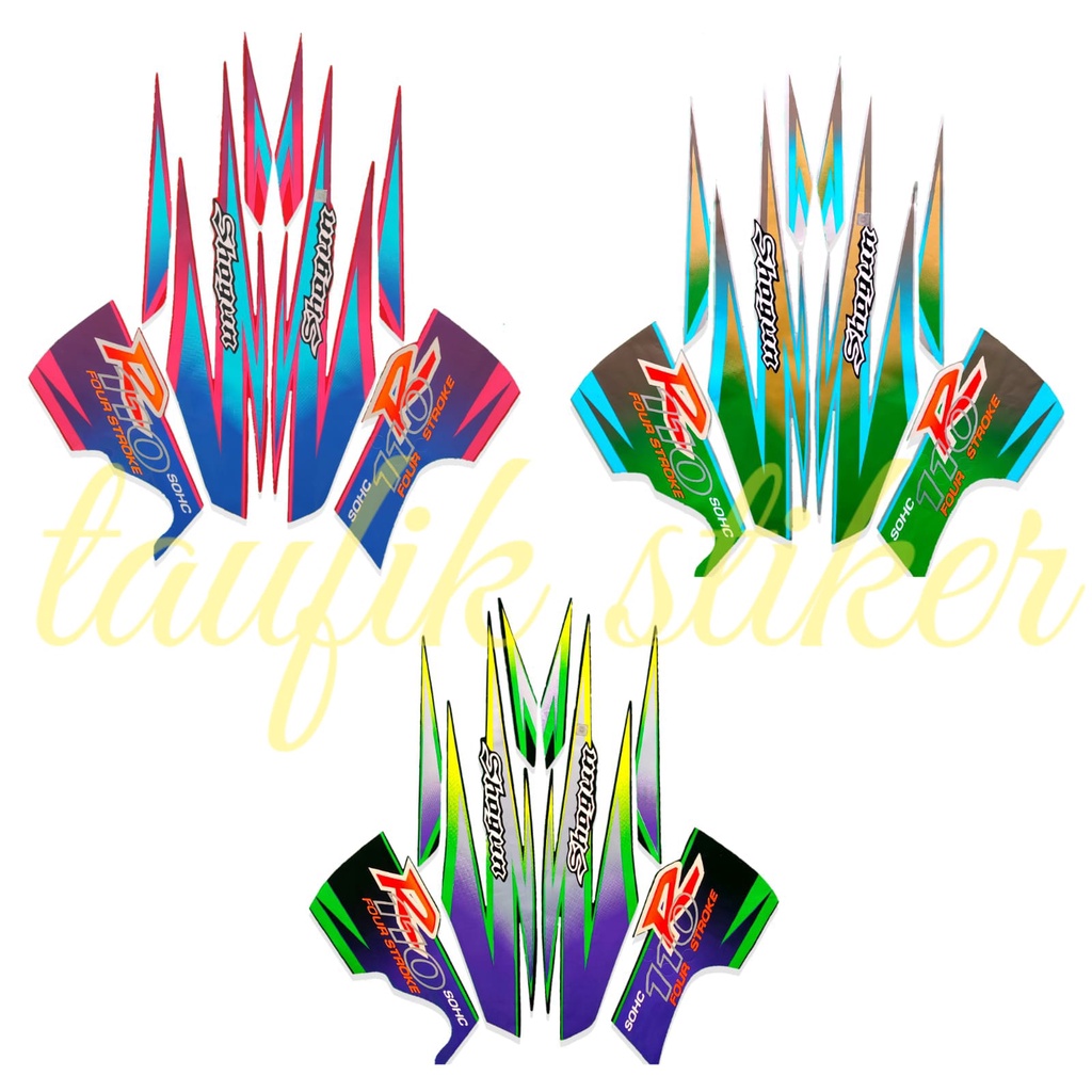 STRIPING LIS BODY MOTOR SUZUKI SHOGUN 110R 2000 SEPASANG STANDAR FULL SET