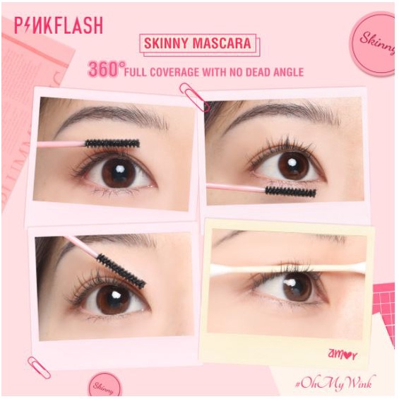 (READY &amp; ORI) Pinkflash Pink Flash Micro Brush Fiber-filled Mascara E10